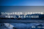 91chigua全新视角：让你直击网络爆料最前沿，黑料事件历程回顾