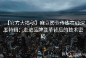 【官方大揭秘】麻豆影业传媒在线深度特辑：走进品牌变革背后的技术密码