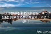 【91网热评】科技风暴背后：从市场数据到用户体验的不凡叙事，科技风暴txt