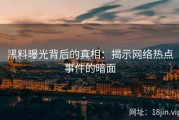 黑料曝光背后的真相：揭示网络热点事件的暗面