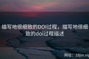 描写地很细致的DOI过程，描写地很细致的doi过程描述