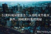 51黑料网深度直击：从细枝末节看大事件，网络黑料重磅揭秘